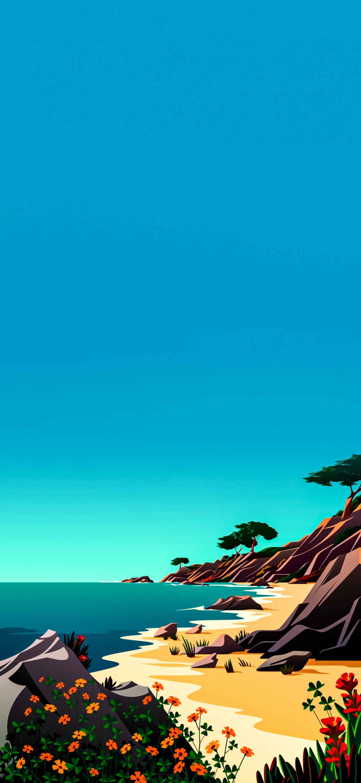 Обои Операционная система, яблоко, вода, лазурный, природный ландшафт в разрешении 1242x2688