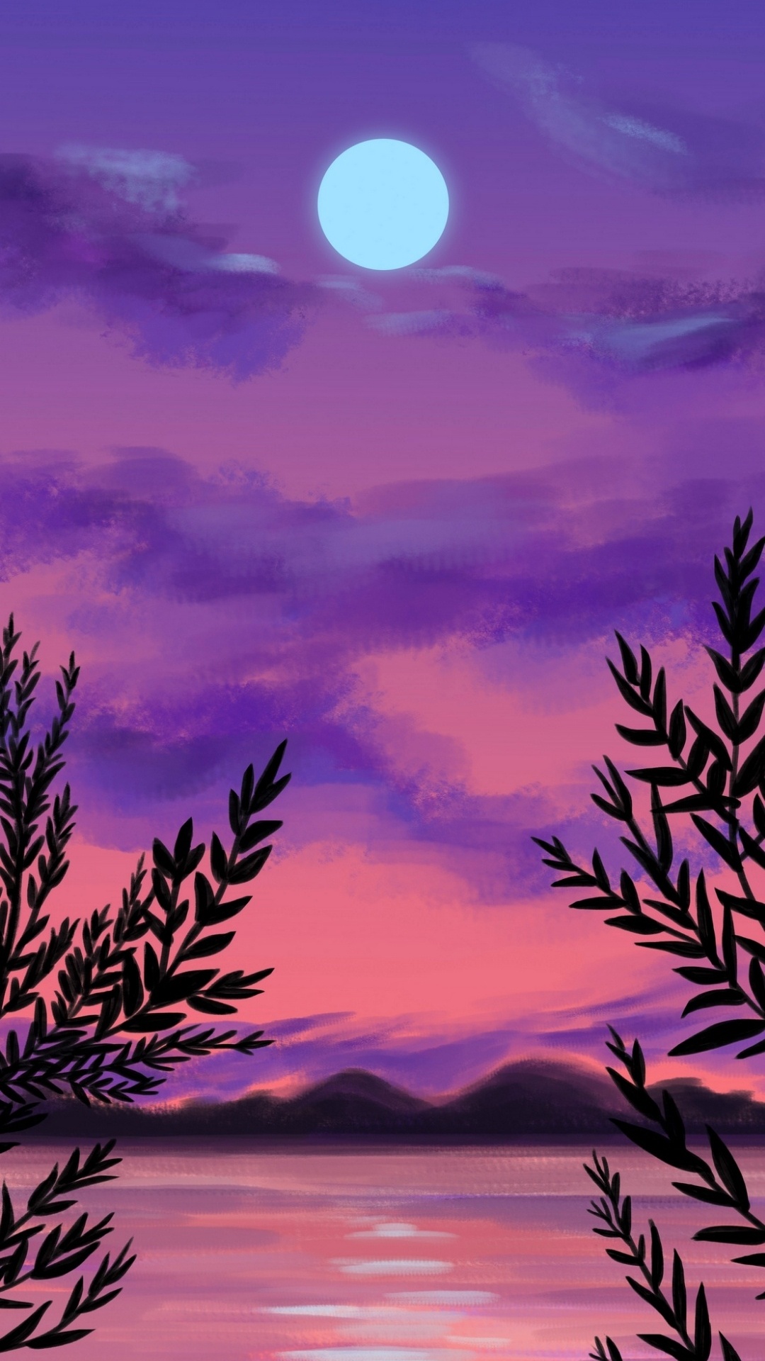 Обои облако, атмосфера, дневное время, растение, послесвечение в разрешении 1080x1920