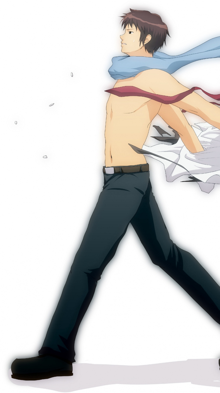 Обои Юки Нагато, Микура Асахина, ицуки коидзуми, Харухи судзумия, иллюстрация в разрешении 750x1334