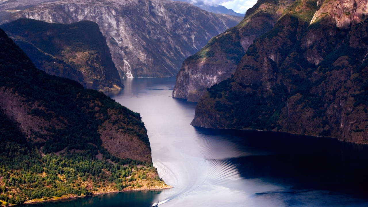 Обои Эурланн, фьорд, природа, вода, гидроресурсы в разрешении 1280x720