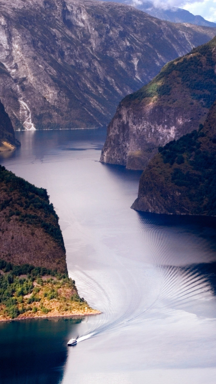 Обои Эурланн, фьорд, природа, вода, гидроресурсы в разрешении 750x1334