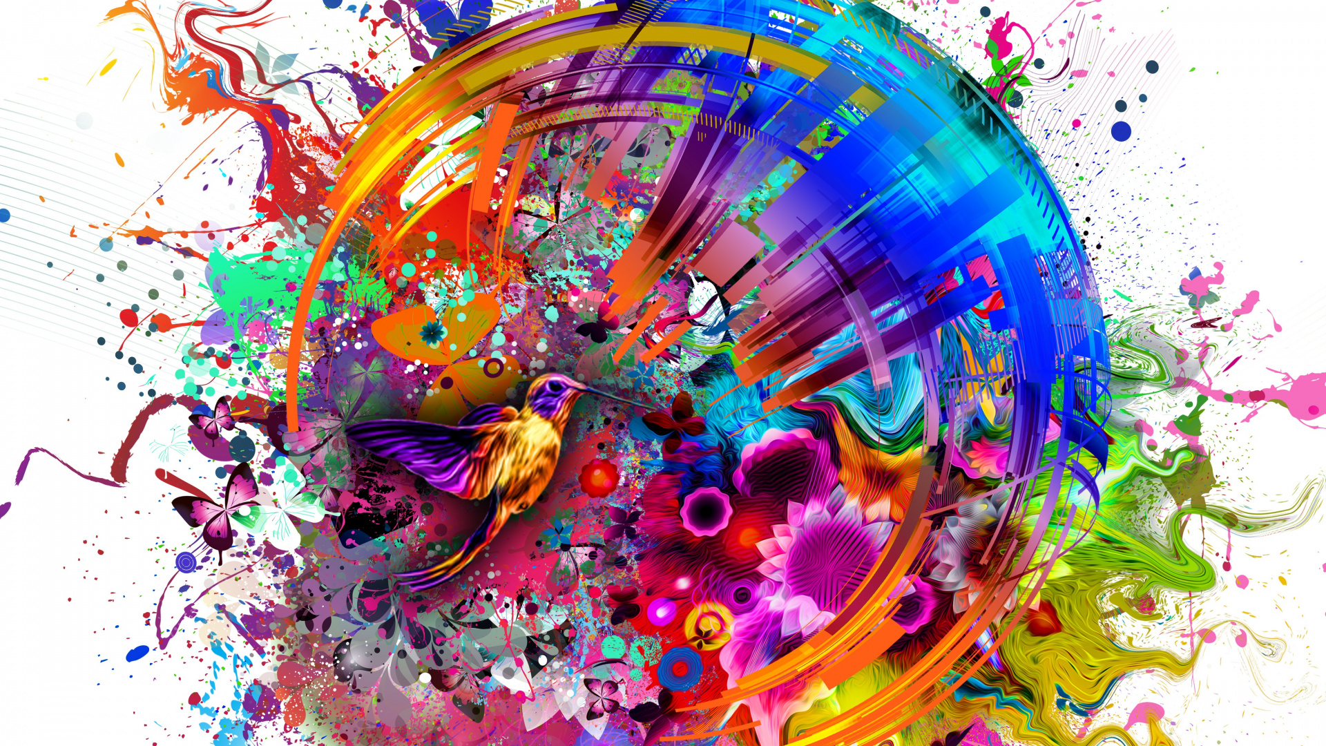 Обои живопись, арт, холст, масляная живопись, графический дизайн в разрешении 1920x1080