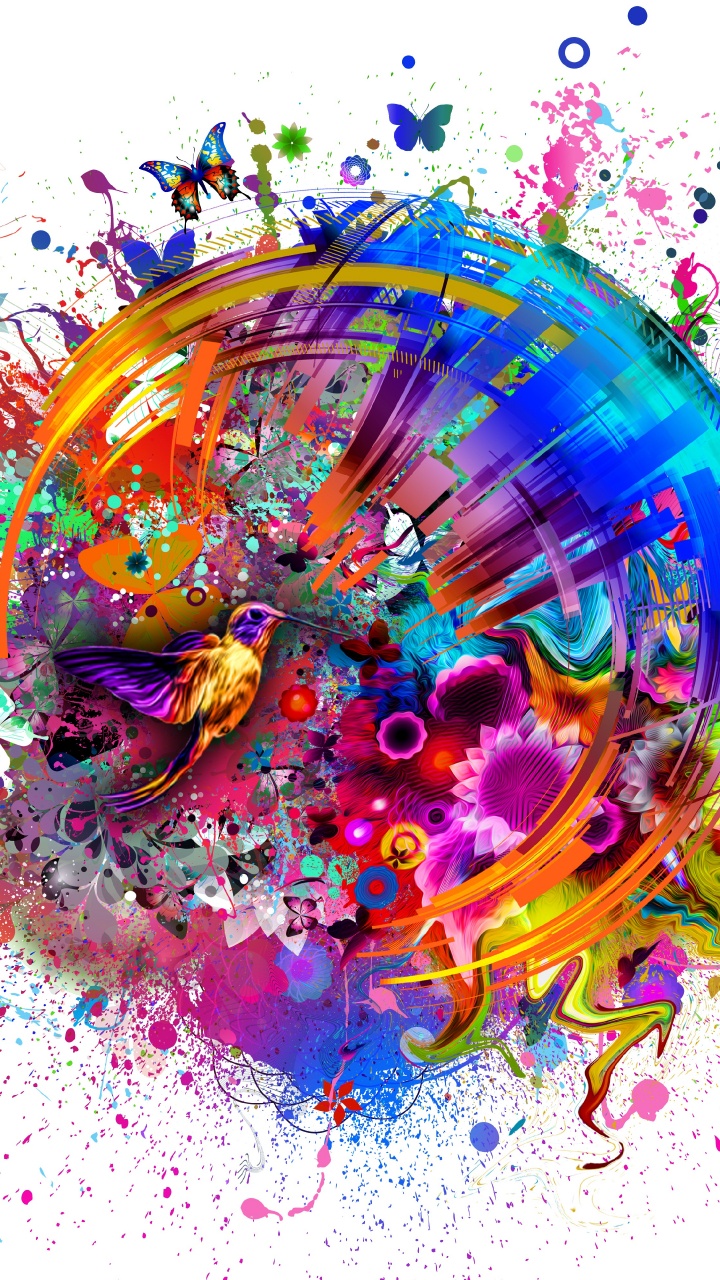 Обои живопись, арт, холст, масляная живопись, графический дизайн в разрешении 720x1280