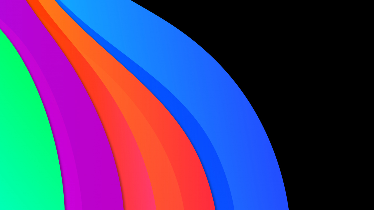 Обои Оранжевый цвет, графический дизайн, красочность, электрик, круг в разрешении 1280x720