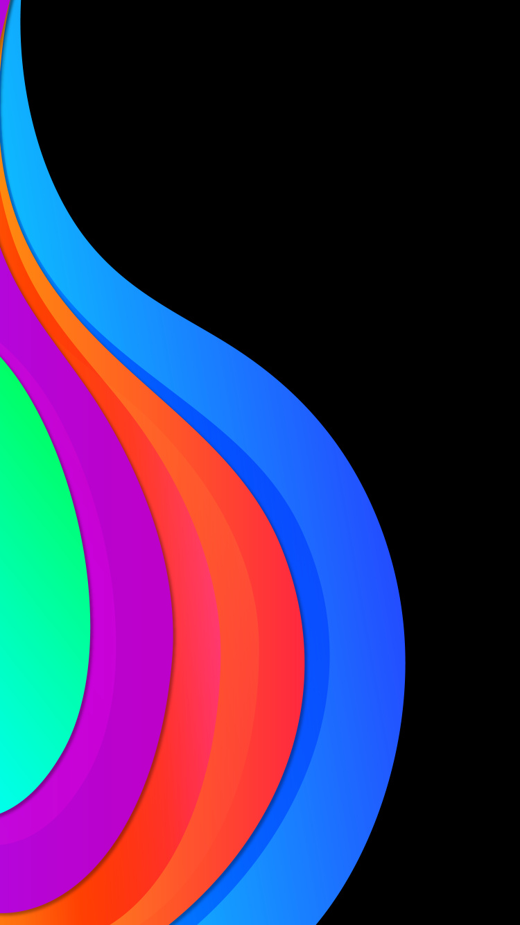 Обои Оранжевый цвет, графический дизайн, красочность, электрик, круг в разрешении 750x1334