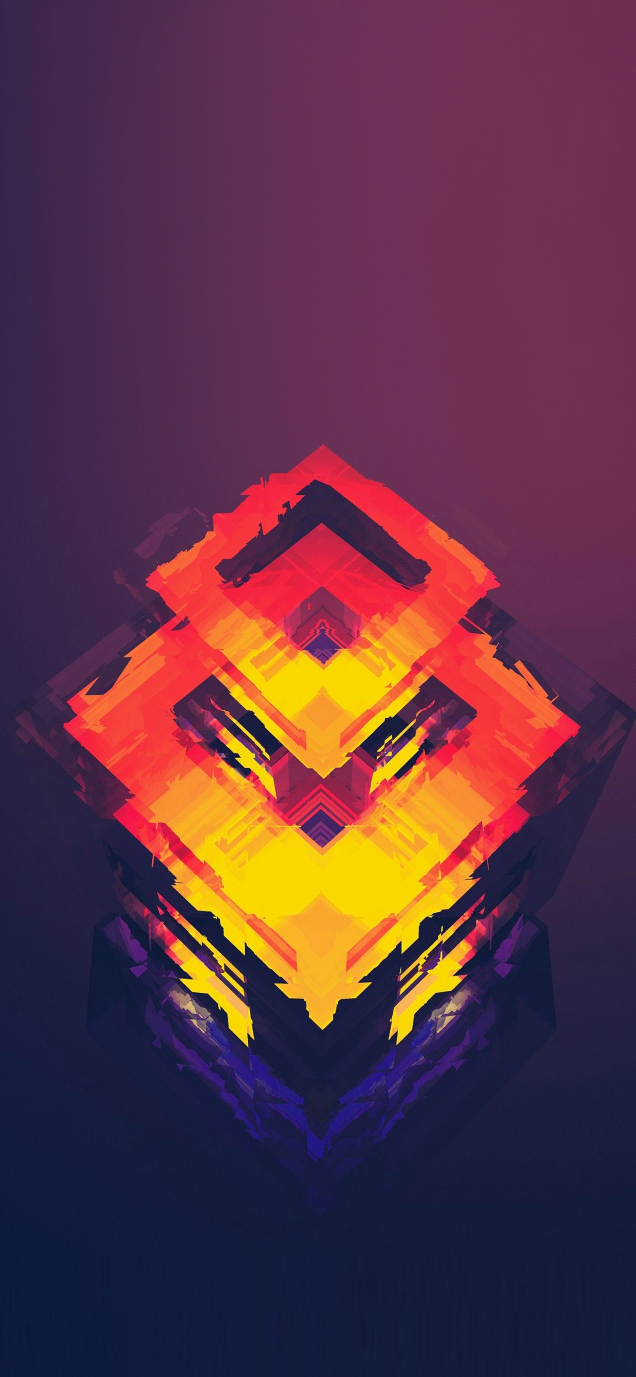 Обои геймер, красочность, Янтарь, Апельсин, треугольник в разрешении 1242x2688