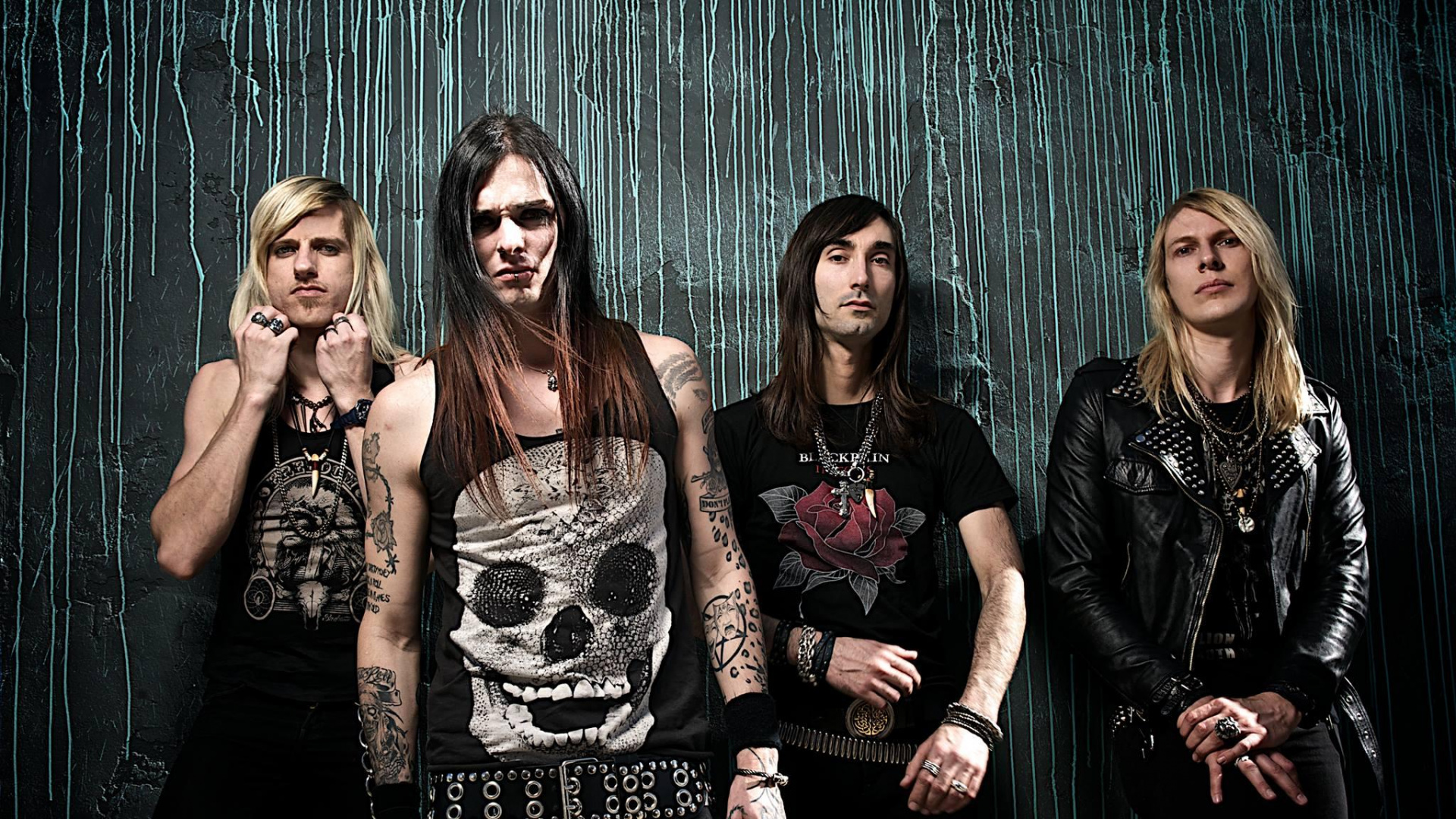 Обои черный дождь, Глэм-метал, тяжелый металл, тяжелый рок, рок в разрешении 1920x1080