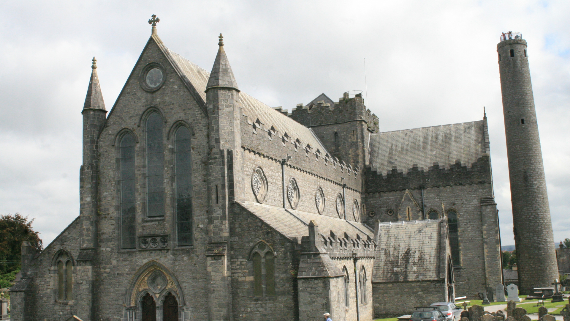 Обои Собор Canices, Собор Сент-Мэрис Килкенни, собор, церковь Ирландии, средневековая архитектура в разрешении 1920x1080