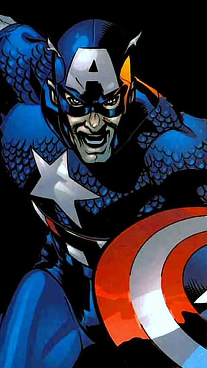 Обои Капитан Америка, Халк, Железный человек, супергерой, мститель в разрешении 720x1280