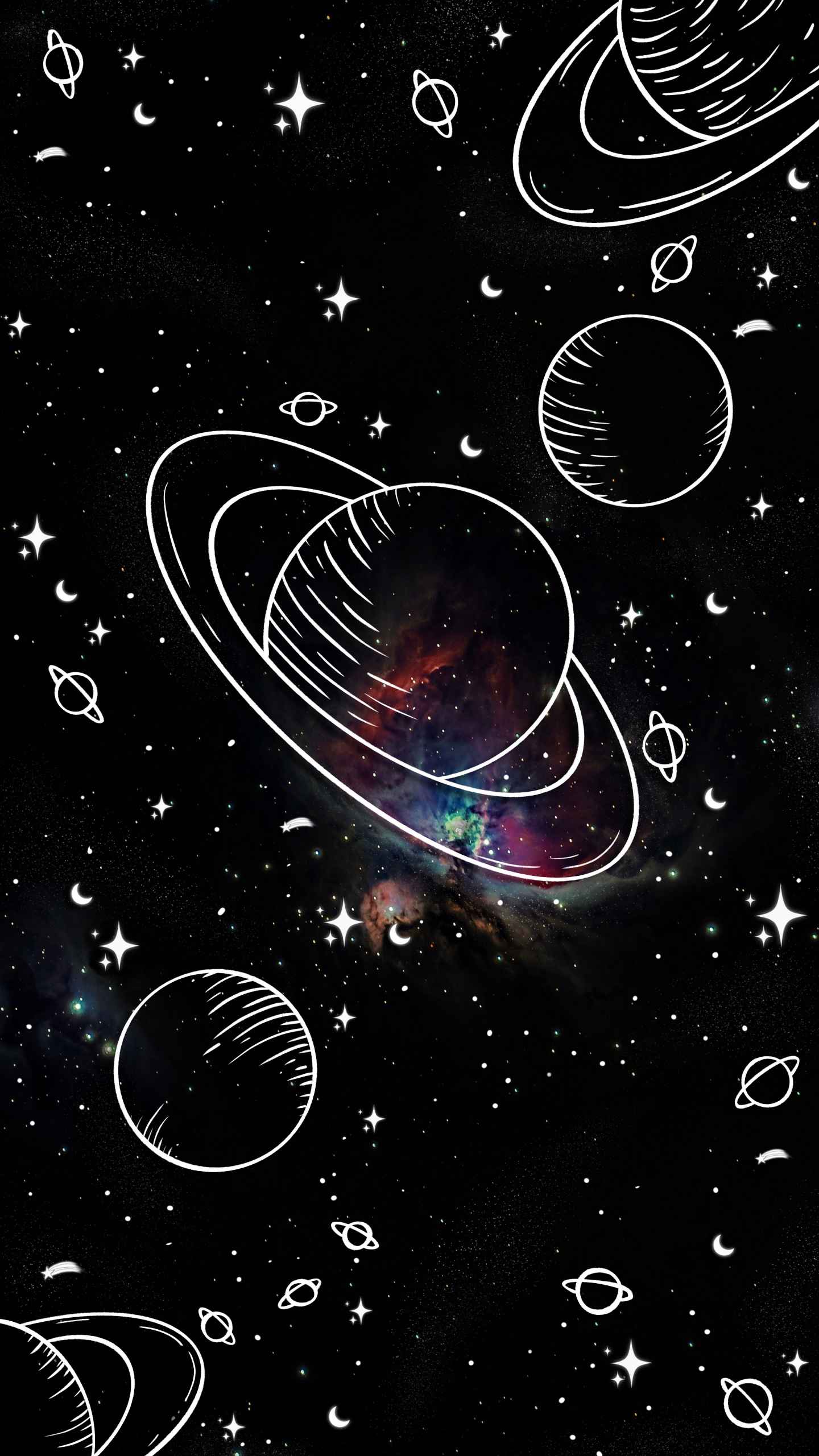 Обои Галактика, висгун - социальная сеть, атмосфера, астрономический объект, звезда в разрешении 1440x2560