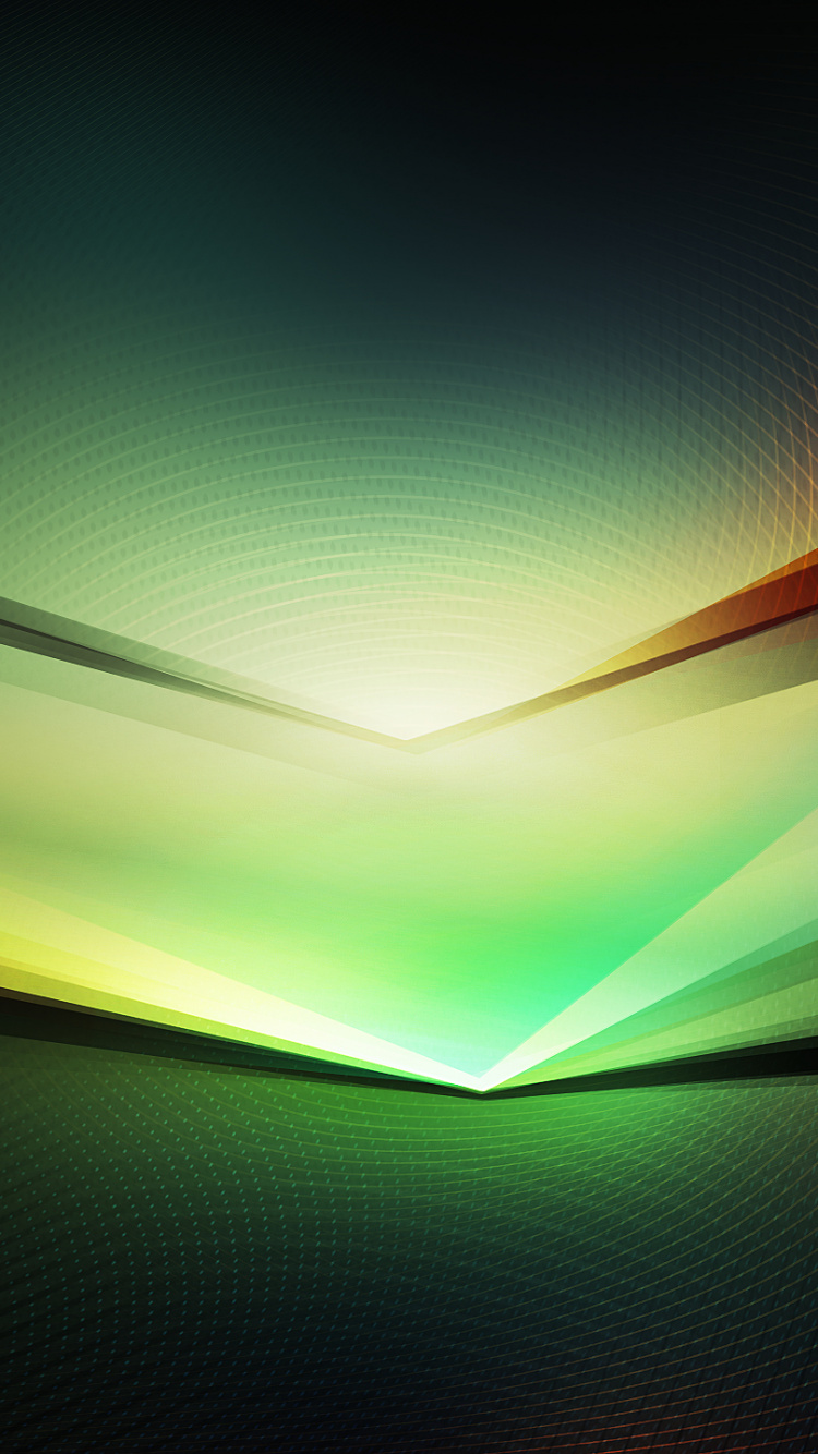 Обои зеленый, свет, линия, освещение, технологии в разрешении 750x1334
