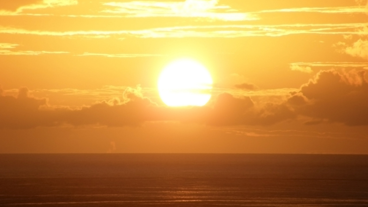 Обои закат, дневное время, горизонт, солнце, восход солнца в разрешении 1280x720