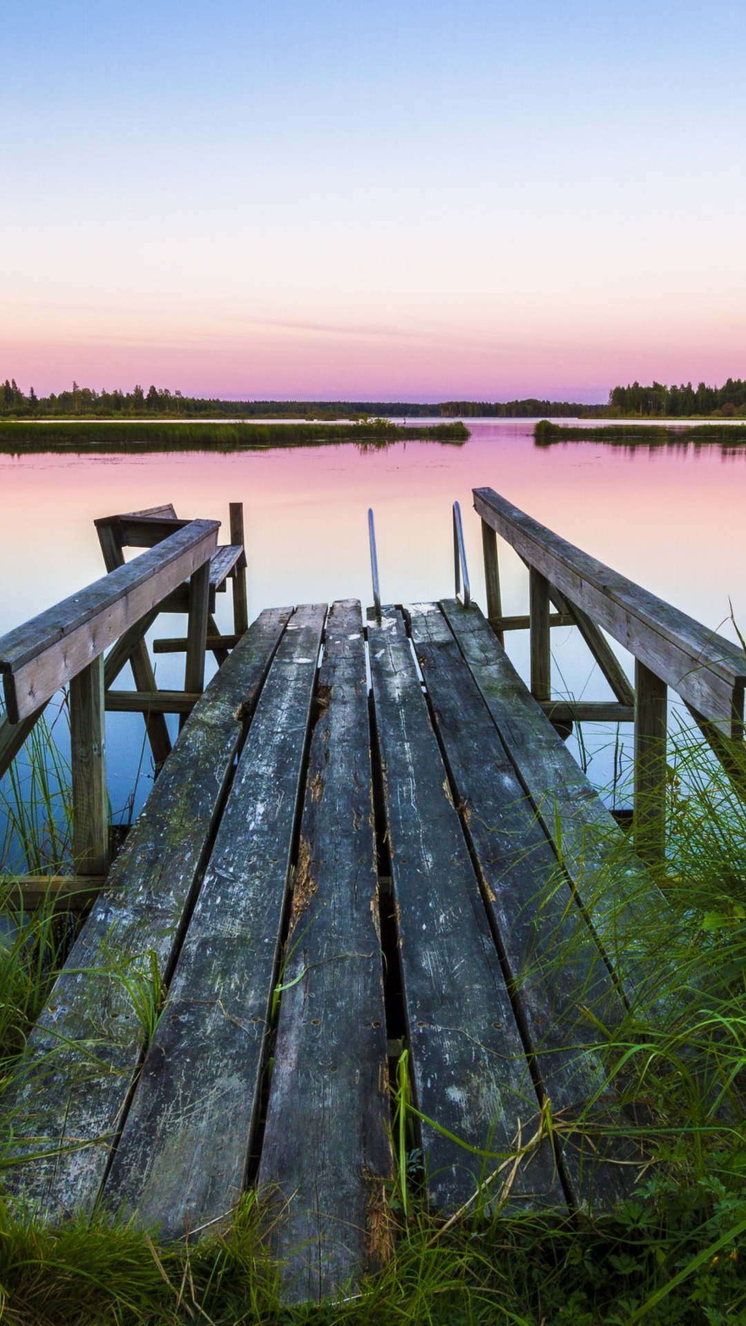 Обои пейзаж, природа, вода, озеро, утро в разрешении 1080x1920