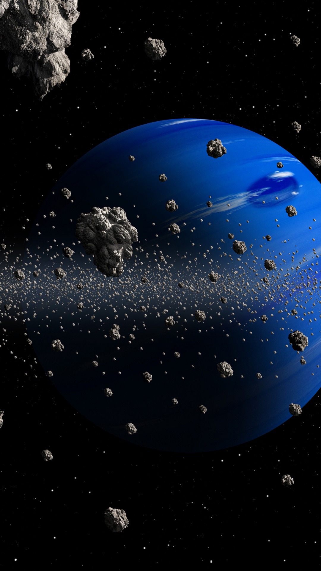 Обои астероид, планета, земля, космос, космическое пространство в разрешении 1080x1920