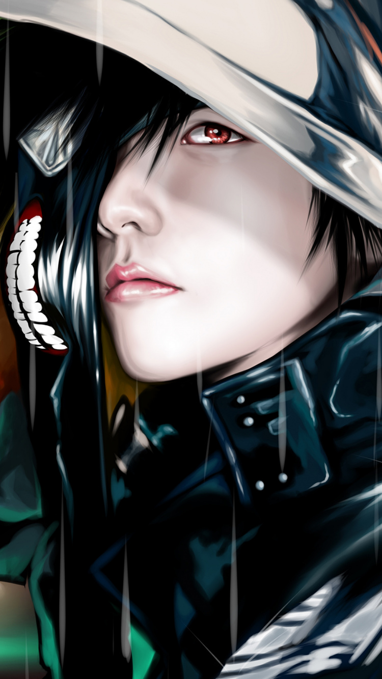 Обои Токио вурдалак, аниме, прохлада, иллюстрация, длинные волосы в разрешении 750x1334