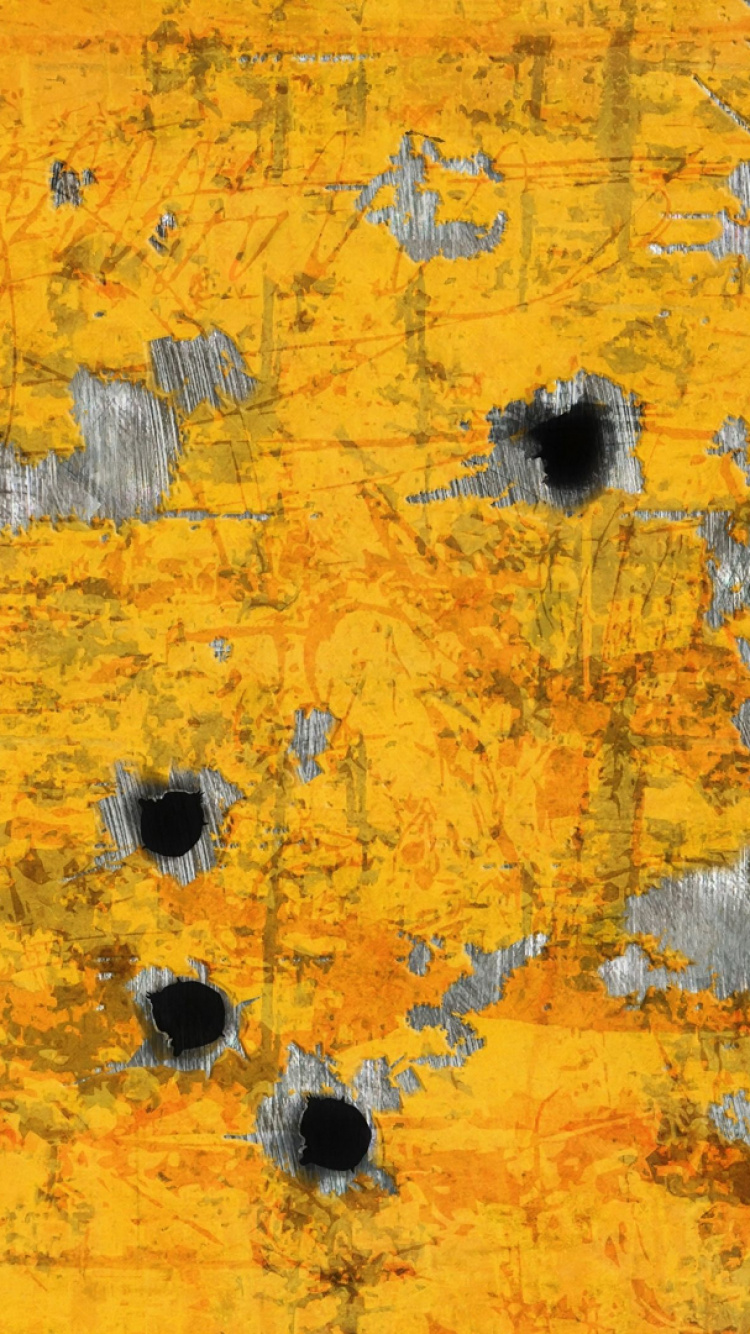 Обои стена, желтый, живопись, ржавчина, акриловая краска в разрешении 750x1334