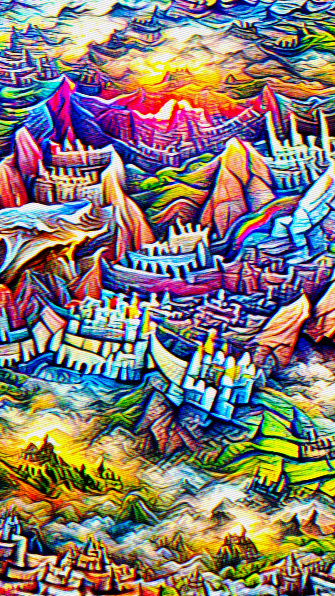 Обои арт, искусство искусственного интеллекта, природа, мир, узор в разрешении 1080x1920