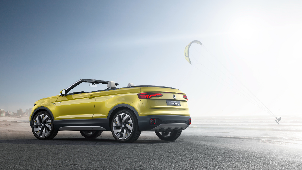 Обои авто, Фольксваген, Фольксваген Т-РПЦ, желтый, Кабриолет в разрешении 1280x720