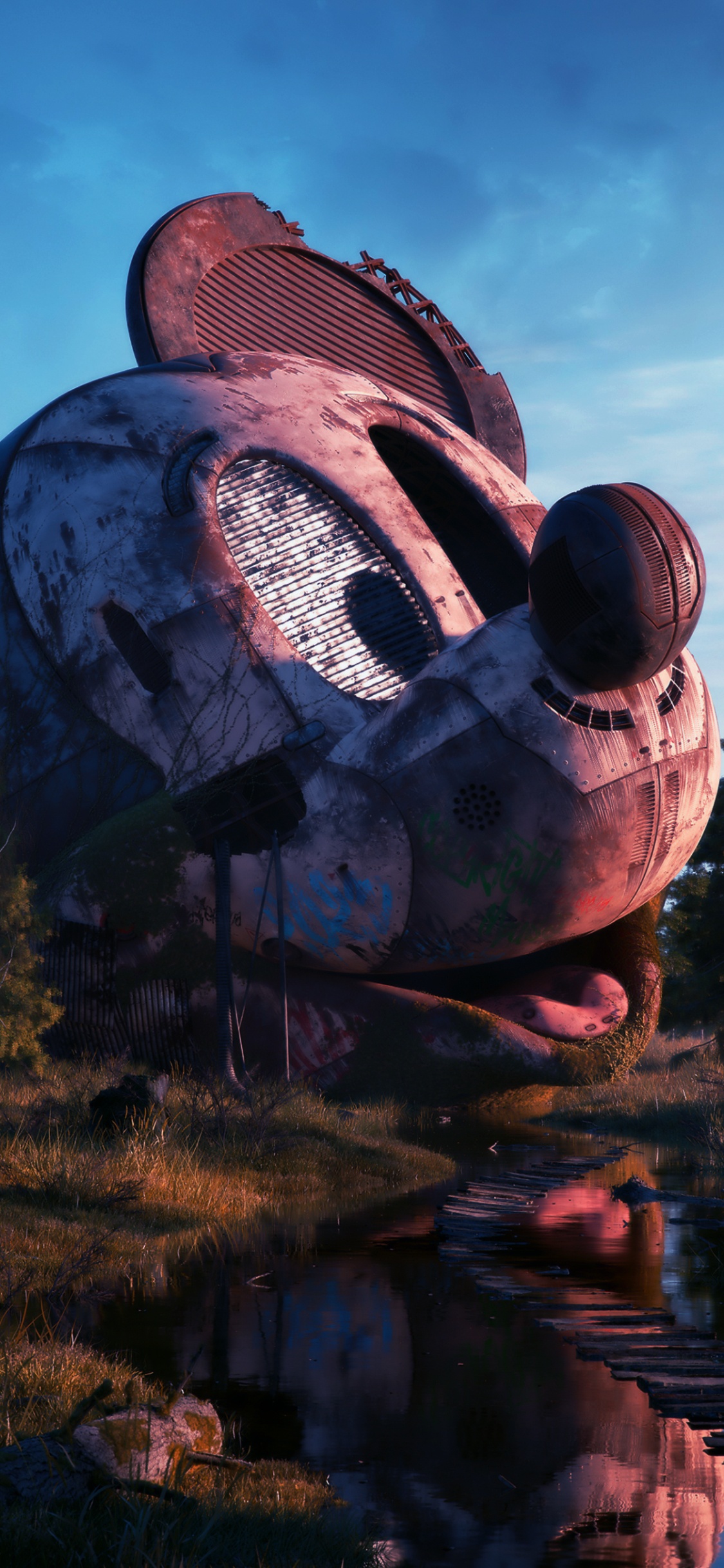 Обои заброшенный Диснейленд, Диснейленд Парк, речная страна, остров открытий, страна грез Нара в разрешении 1125x2436