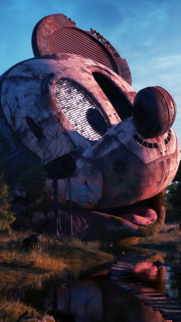 Обои заброшенный Диснейленд, Диснейленд Парк, речная страна, остров открытий, страна грез Нара в разрешении 720x1280