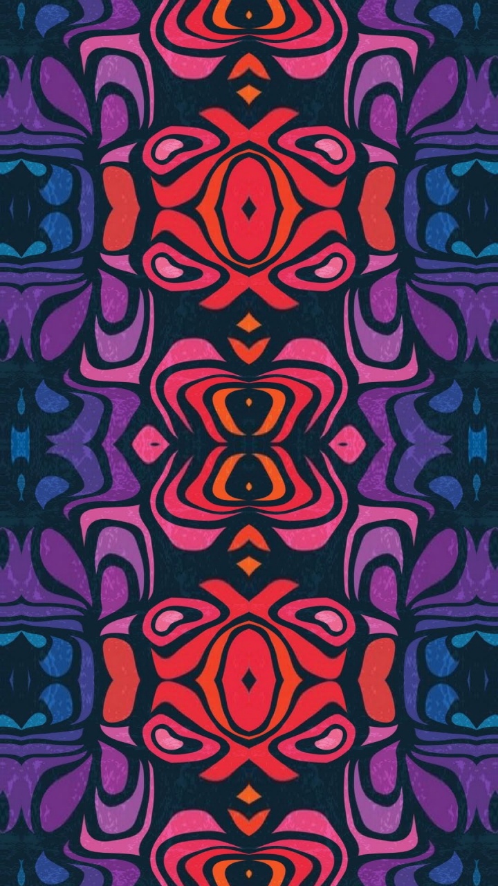 Обои узор, красочность, прямоугольник, арт, симметрия в разрешении 720x1280