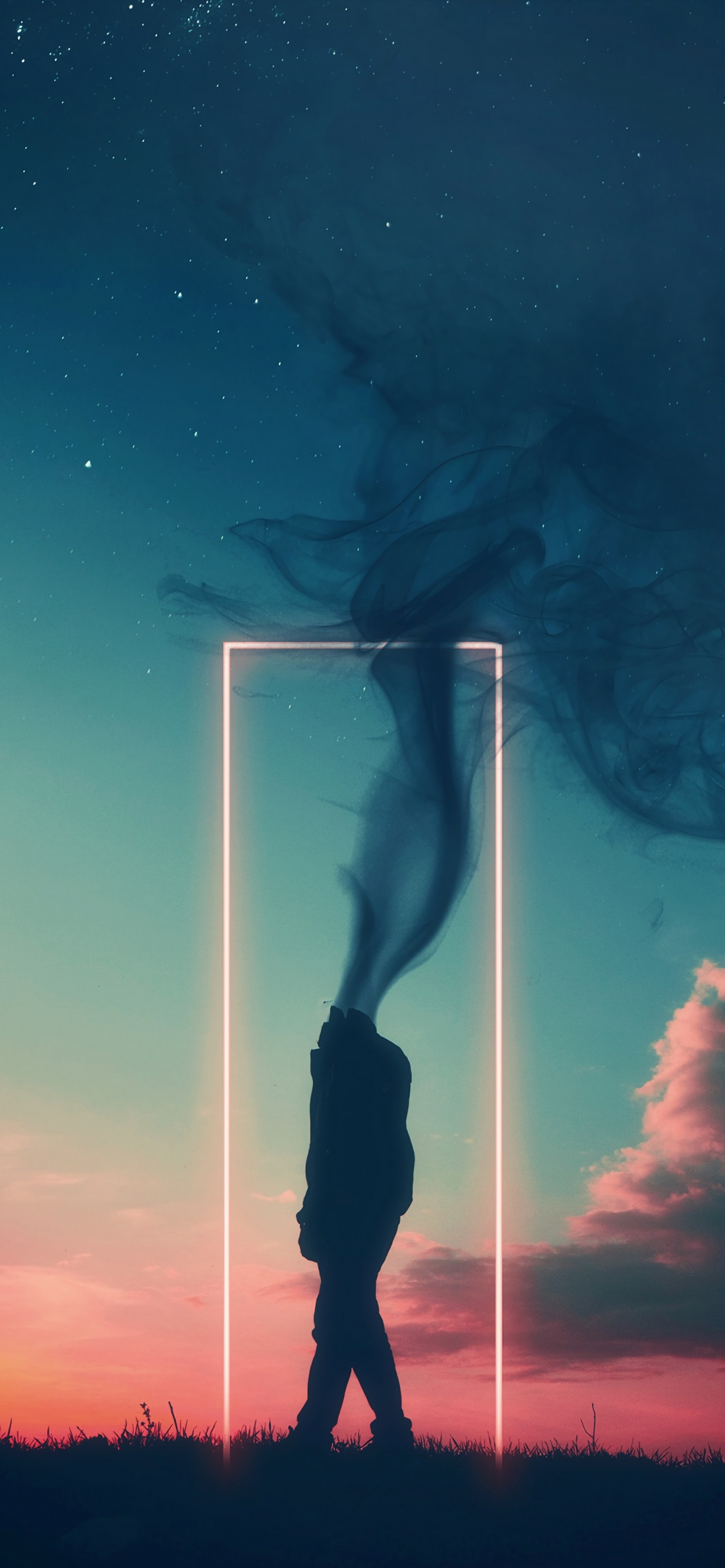 Обои облако, атмосфера, ночь, темнота, вечер в разрешении 1242x2688