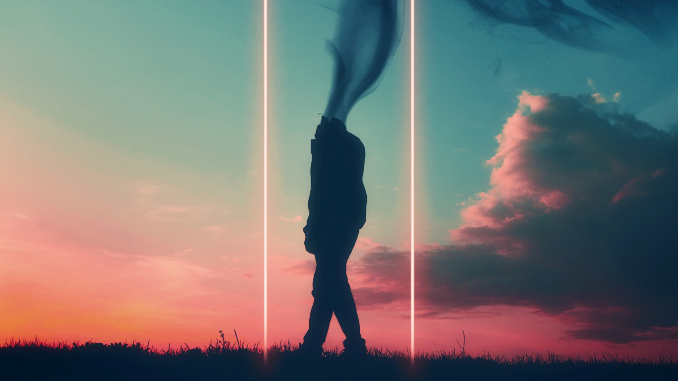 Обои облако, атмосфера, ночь, темнота, вечер в разрешении 1366x768