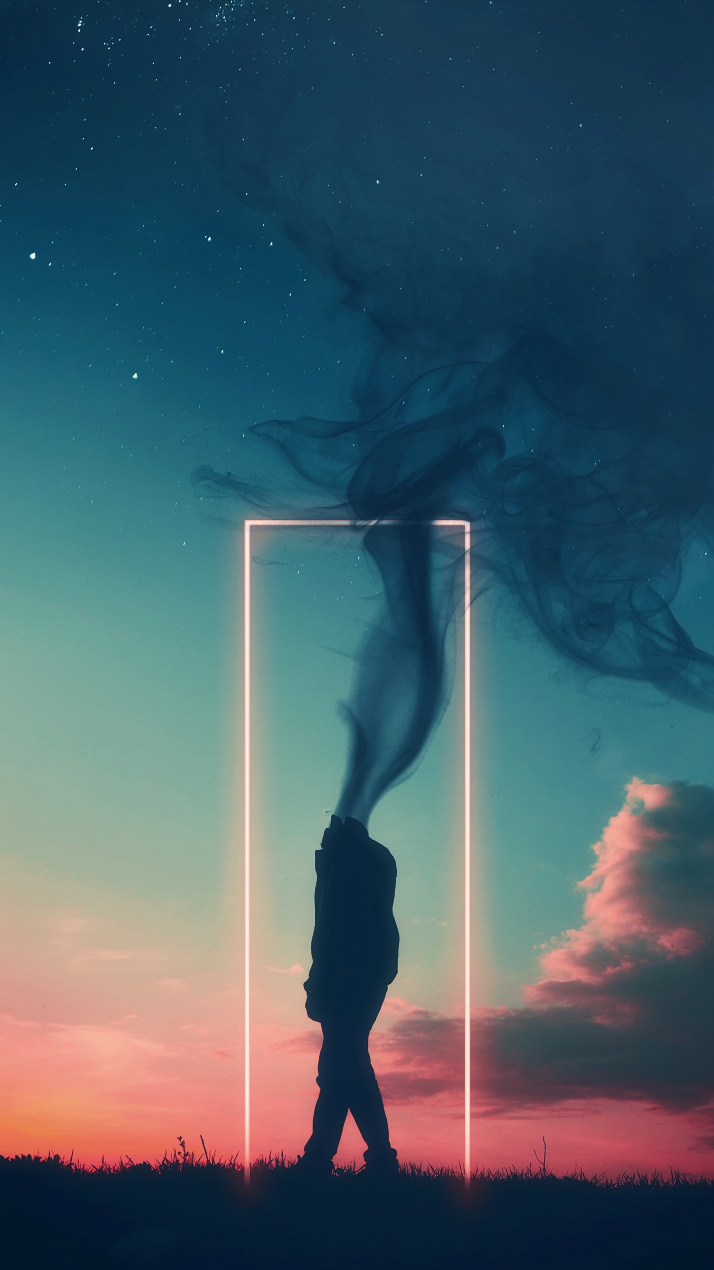 Обои облако, атмосфера, ночь, темнота, вечер в разрешении 1440x2560