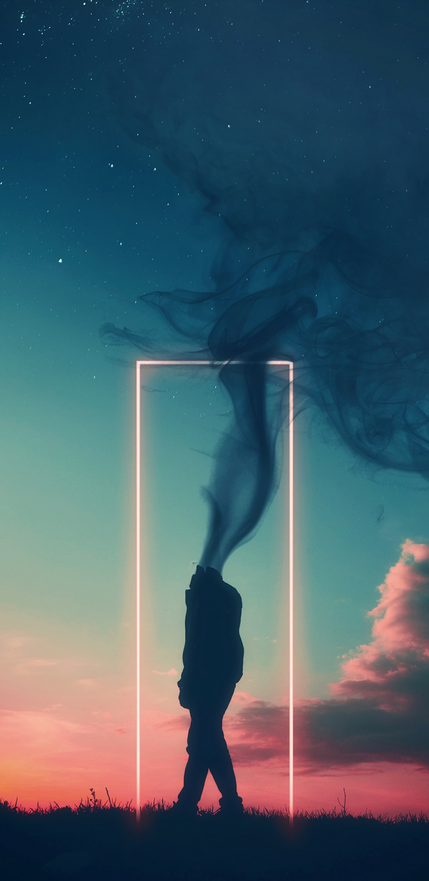 Обои облако, атмосфера, ночь, темнота, вечер в разрешении 1440x2960