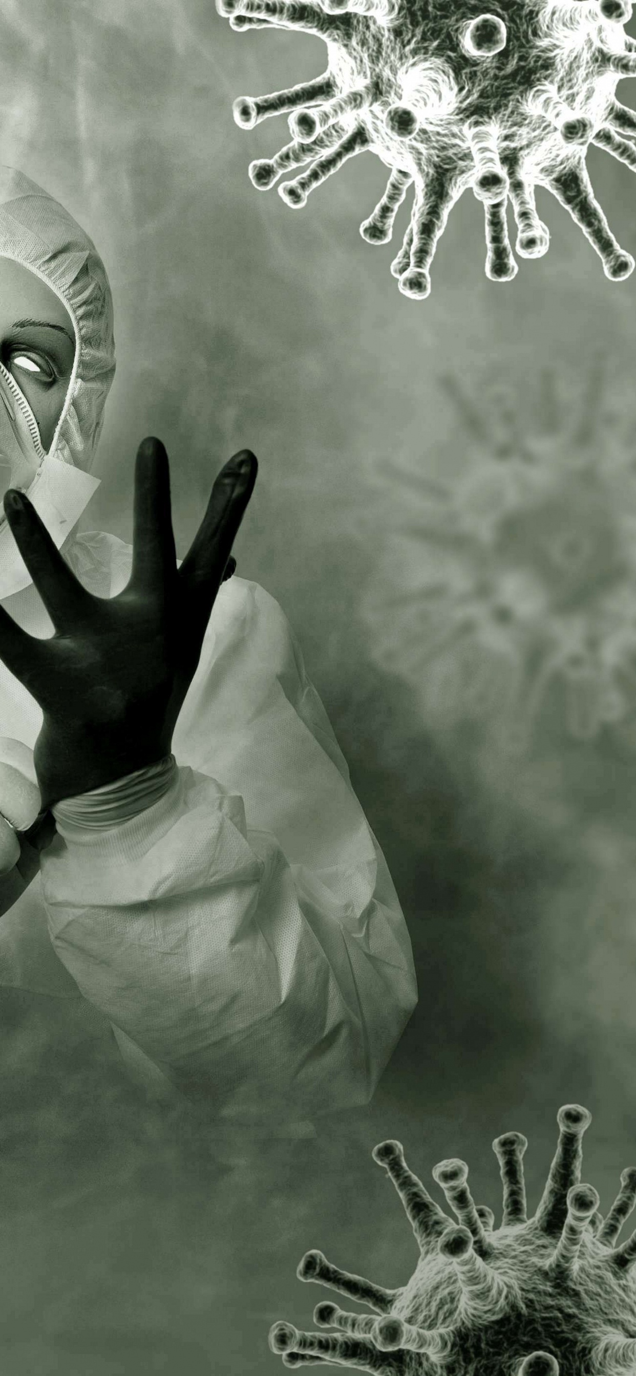 Обои вирус, COVID-19, последний мир, мир, пандемия в разрешении 1242x2688