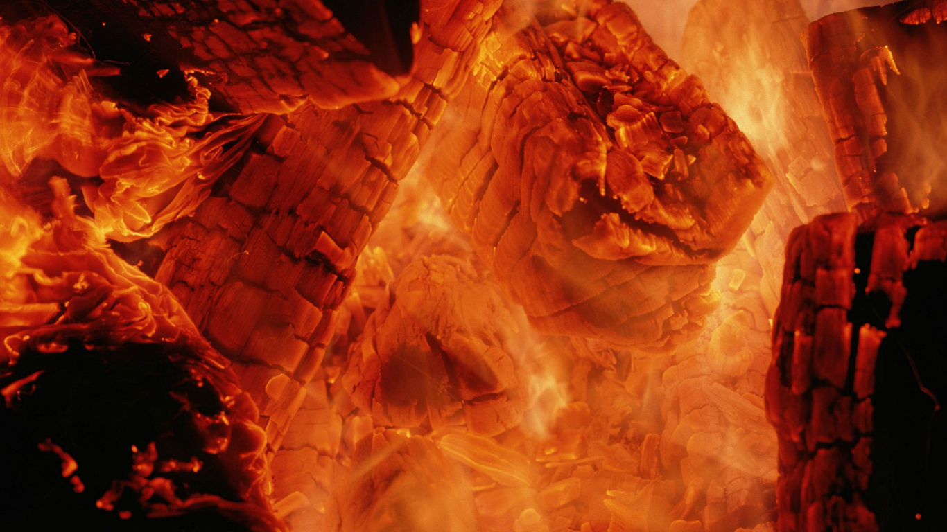 Обои тепло, пламя, огонь, космос, темнота в разрешении 1366x768