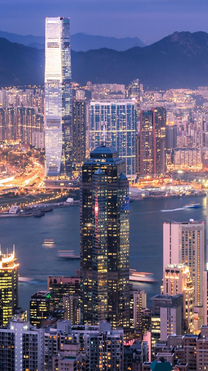 Обои Гонконг, город, путешествие, городской пейзаж, городской район в разрешении 720x1280