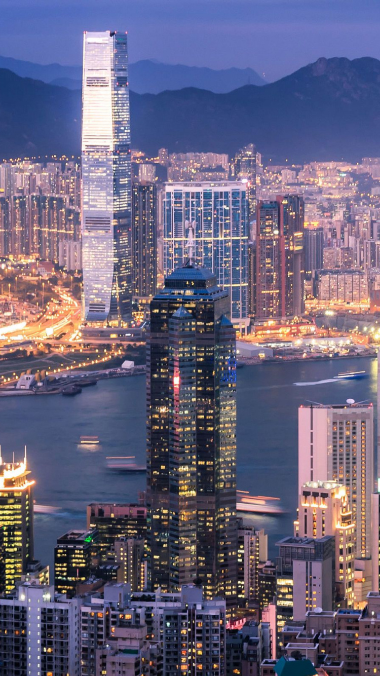 Обои Гонконг, город, путешествие, городской пейзаж, городской район в разрешении 750x1334