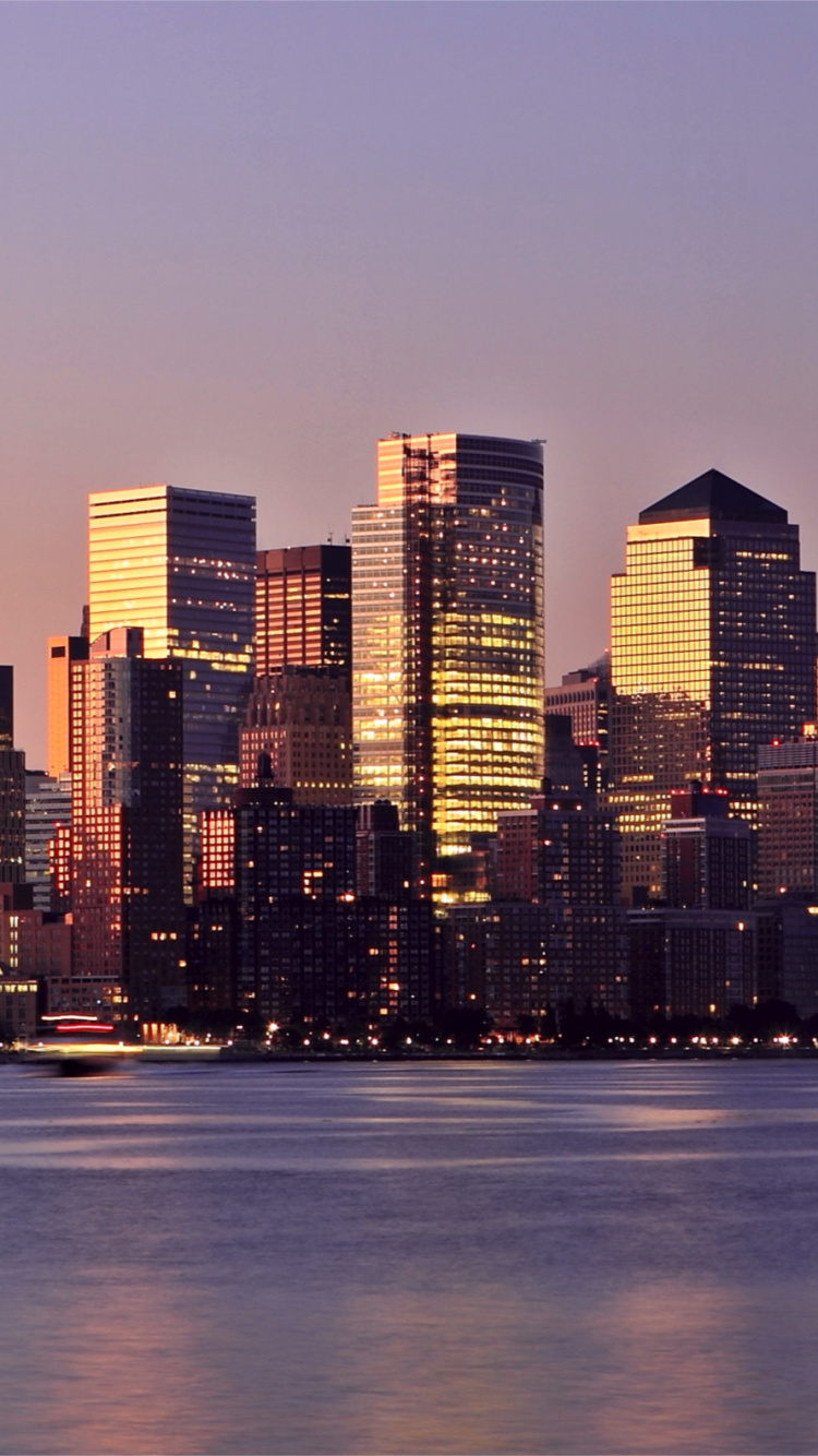 Обои город, городской пейзаж, линия горизонта, небоскреб, метрополия в разрешении 750x1334