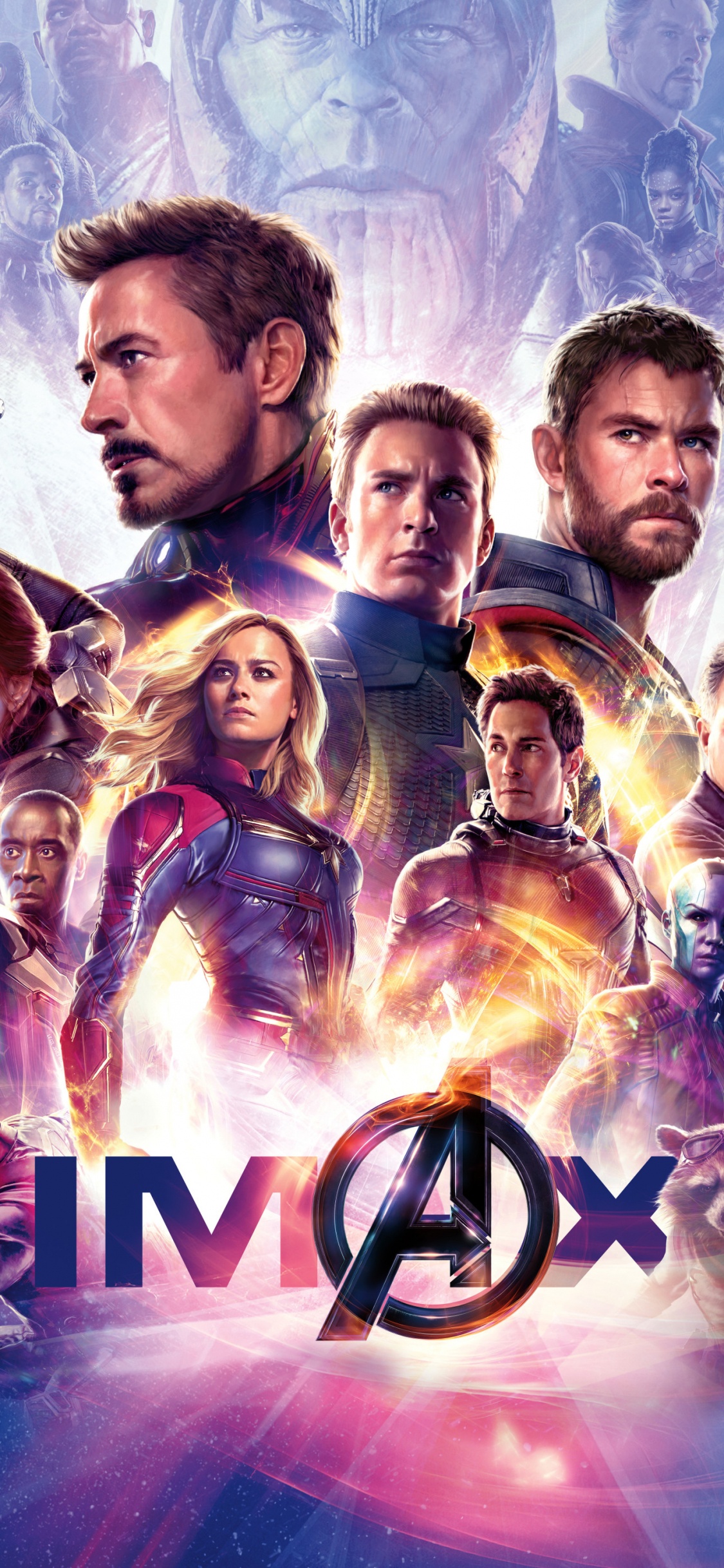 Обои Мстители Эндшпиль, библиотека Loki, Танос, IMAX, marvel в разрешении 1125x2436