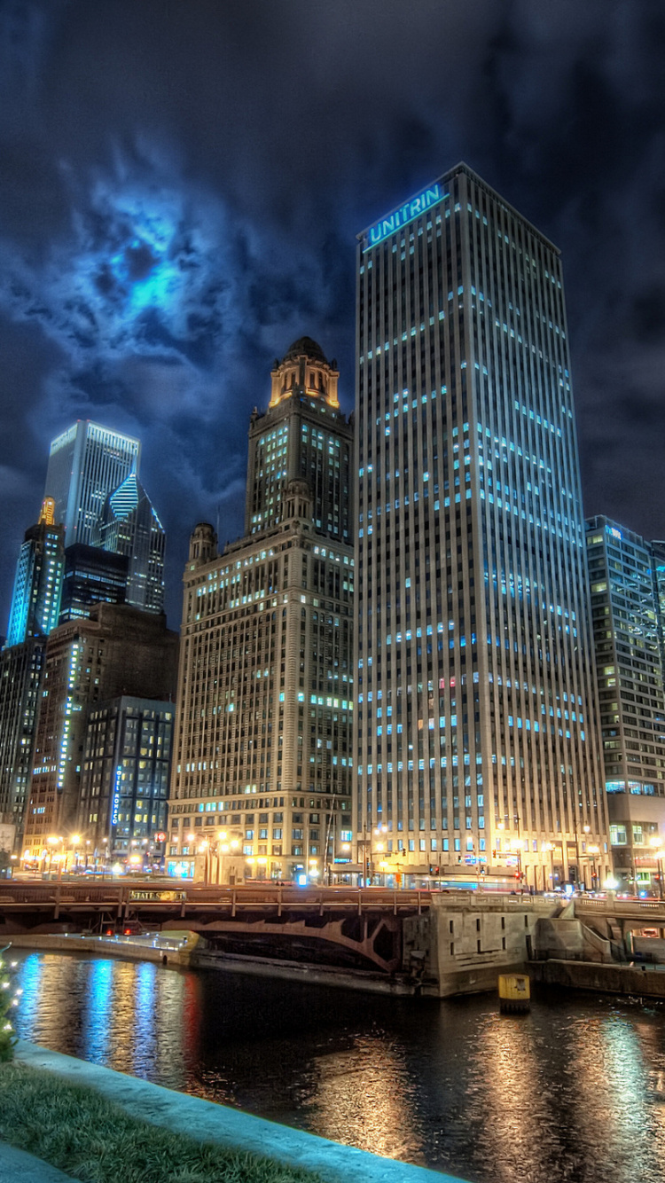 Обои городской пейзаж, город, метрополия, городской район, небоскреб в разрешении 750x1334