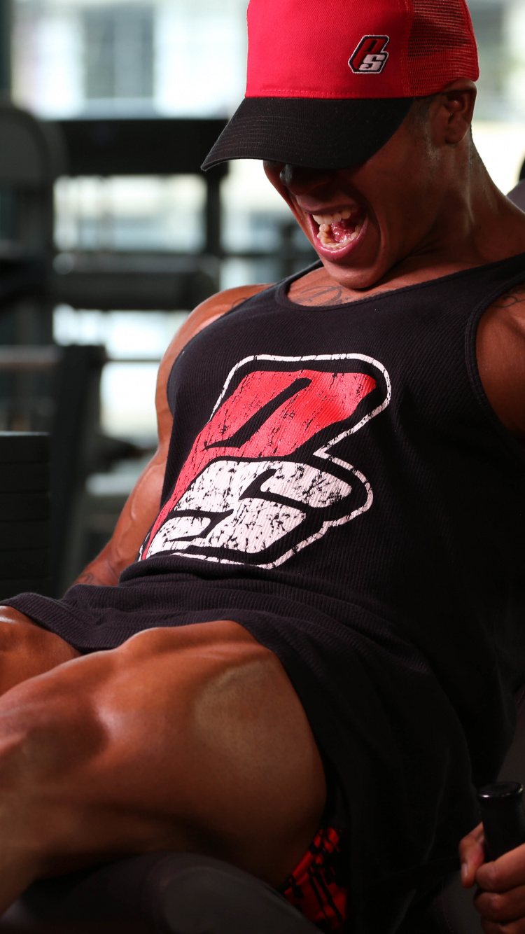 Обои Бодибилдинг, упражнение, фитнесс центр, физическая подготовка, штанга в разрешении 750x1334