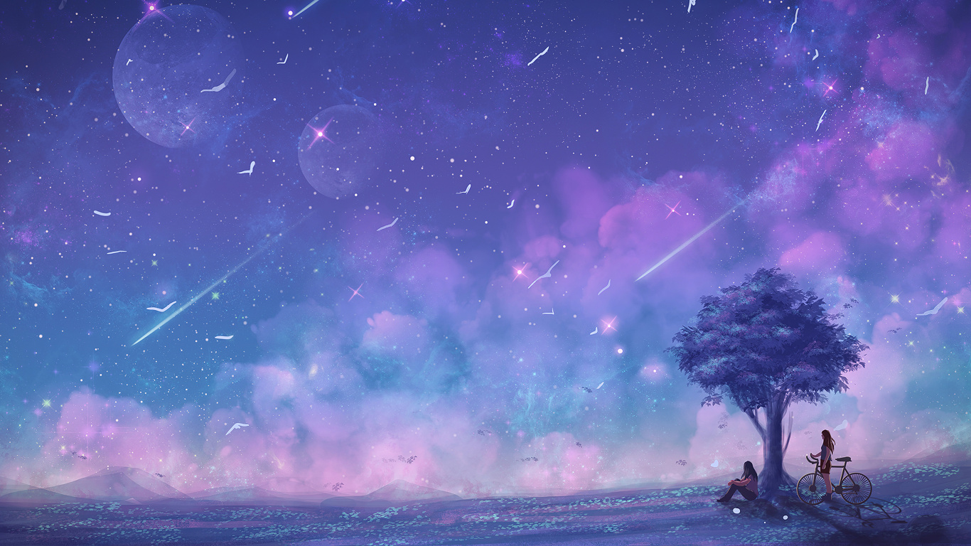 Обои растение, атмосфера, пурпур, окружающая среда, природный ландшафт в разрешении 1366x768