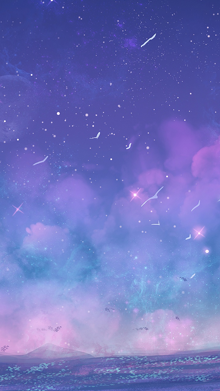 Обои растение, атмосфера, пурпур, окружающая среда, природный ландшафт в разрешении 720x1280