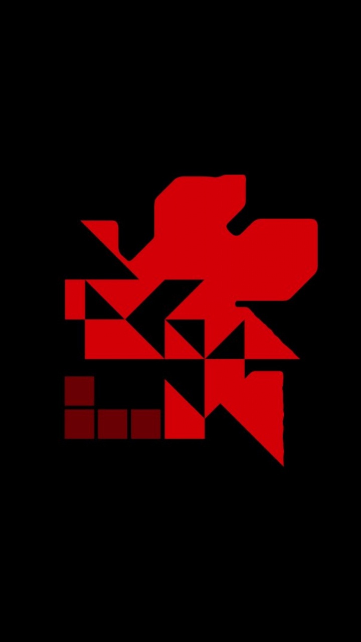 Обои лого, графический дизайн, красный цвет, черный, текст в разрешении 720x1280