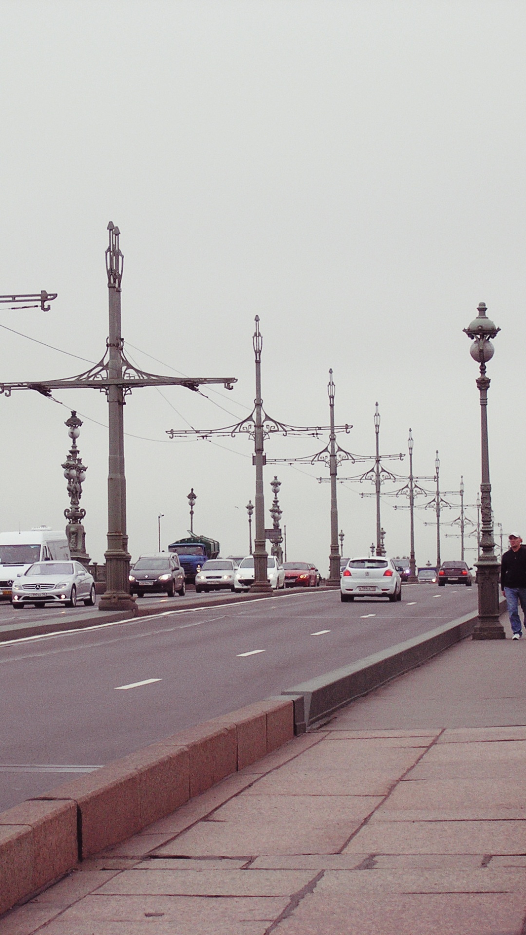 Обои Нева, мост, разводной мост, воздушной линии электропередач, электричество в разрешении 1080x1920
