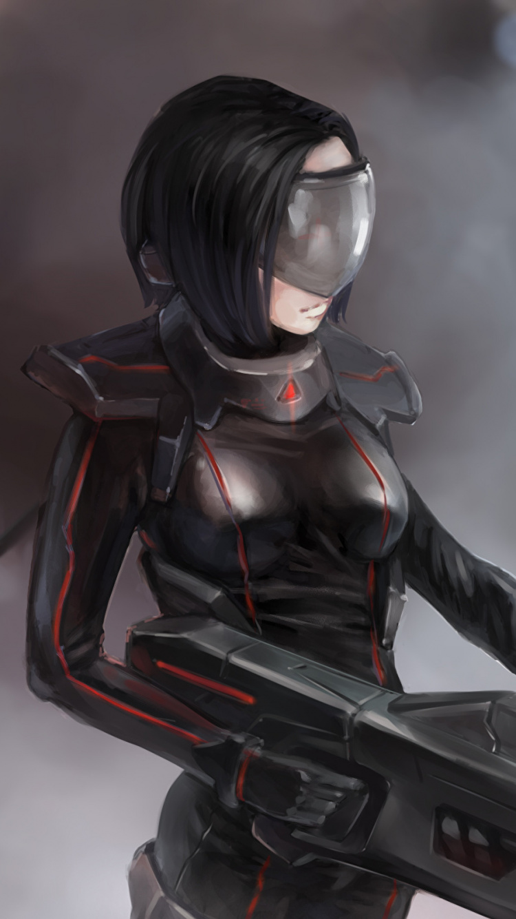 Обои арт, фигурка, женщина, искусство, Научная фантастика в разрешении 750x1334