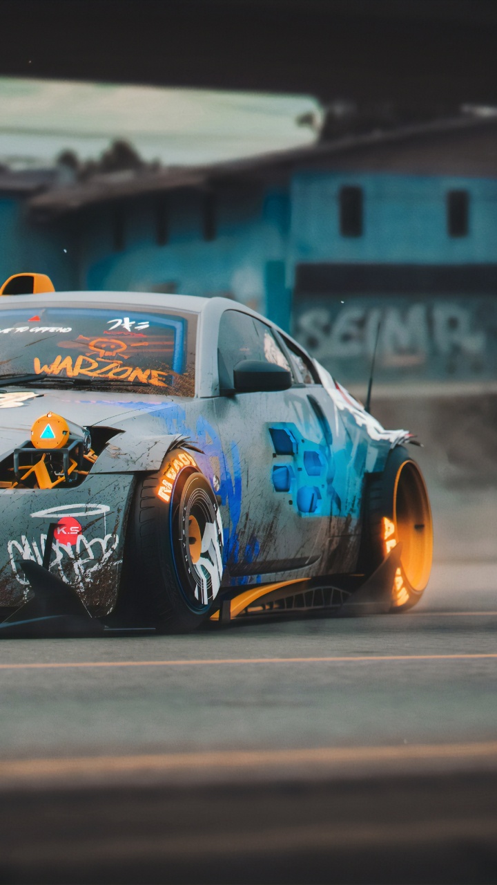 Обои Ниссан, спортивный гоночный автомобиль, автоспорт, спорткар, гоночный в разрешении 720x1280