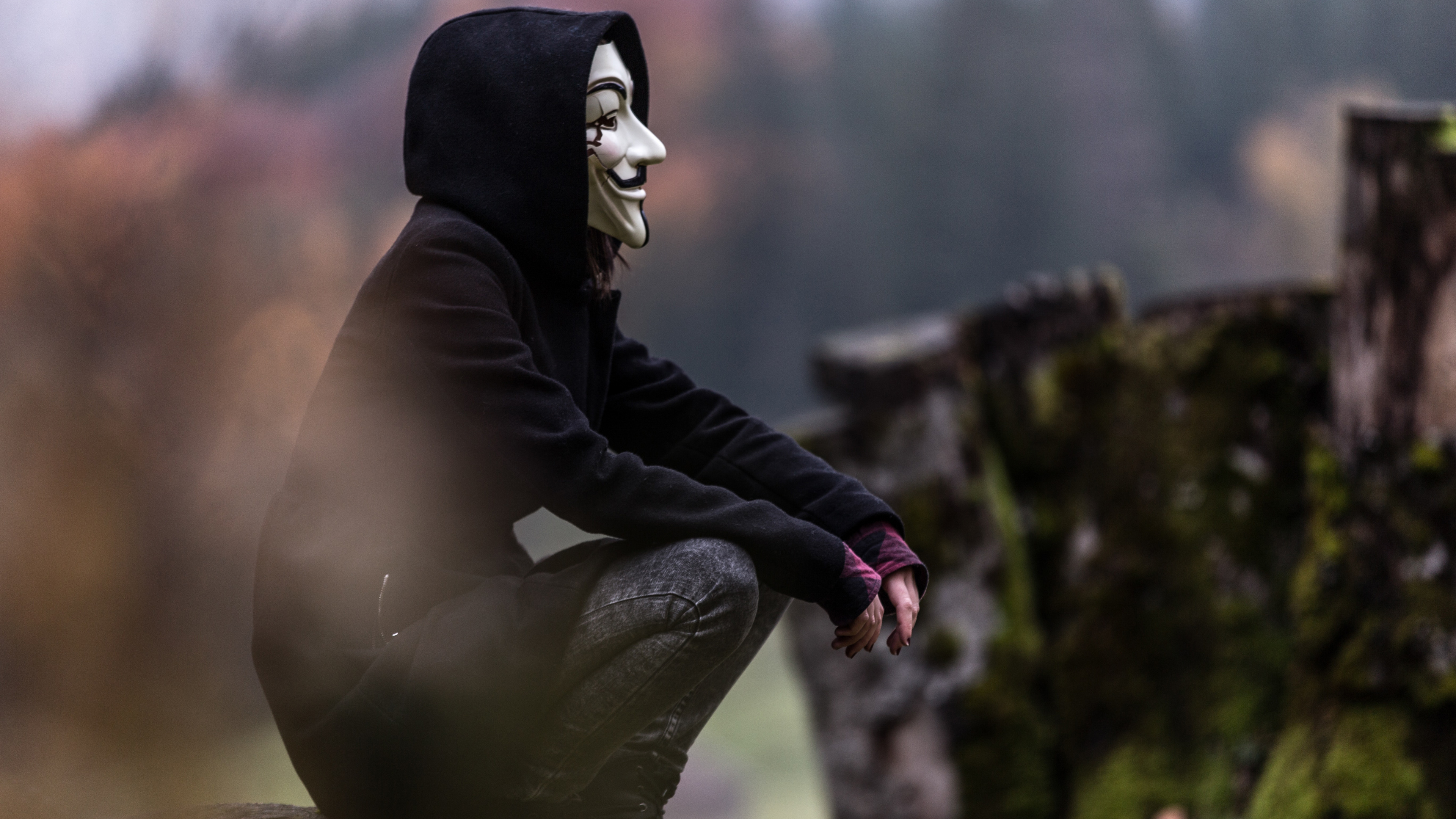 Обои дерево, верхняя одежда, вымышленный персонаж, иллюстрация, сидящий в разрешении 3840x2160