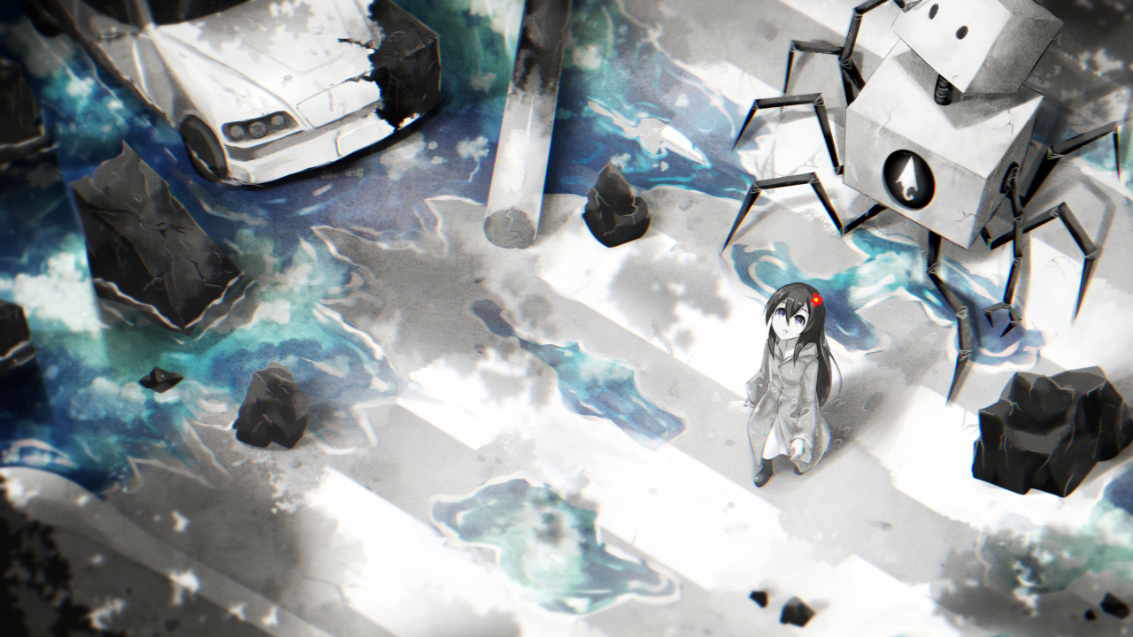 Обои космос, робот, лед, вода, автомобилестроение в разрешении 1280x720