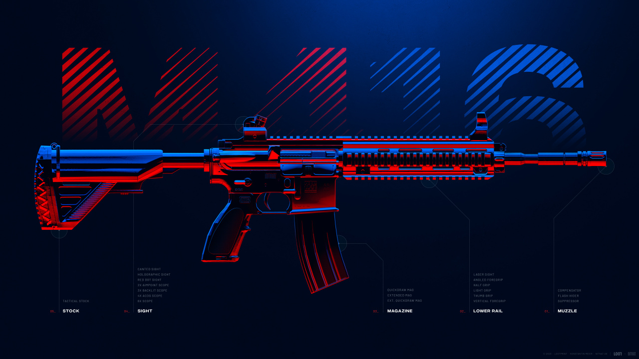 Обои PUBG, PLAYERUNKNOWN'S BATTLEGROUNDS, m416 pubg, fortnite, heckler koch hk416 в разрешении 1280x720