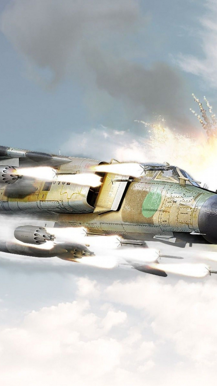 Обои Микоян-Гуревич Миг-23, самолеты, воздушные силы, самолет, авиация в разрешении 750x1334