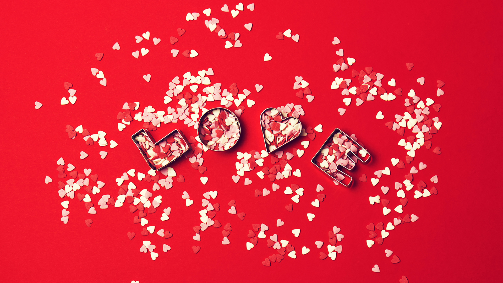 Обои День Святого Валентина, сердце, красный цвет, текст, любовь в разрешении 1920x1080