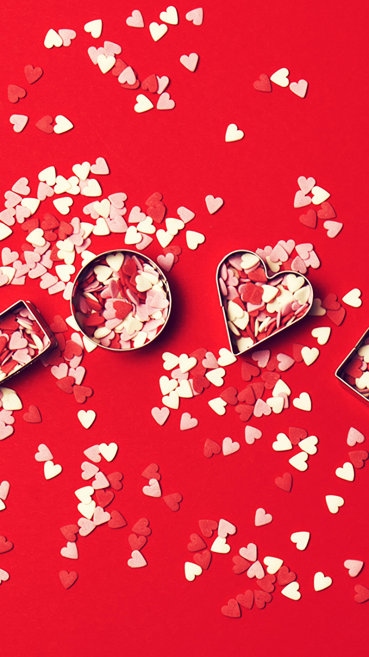 Обои День Святого Валентина, сердце, красный цвет, текст, любовь в разрешении 750x1334