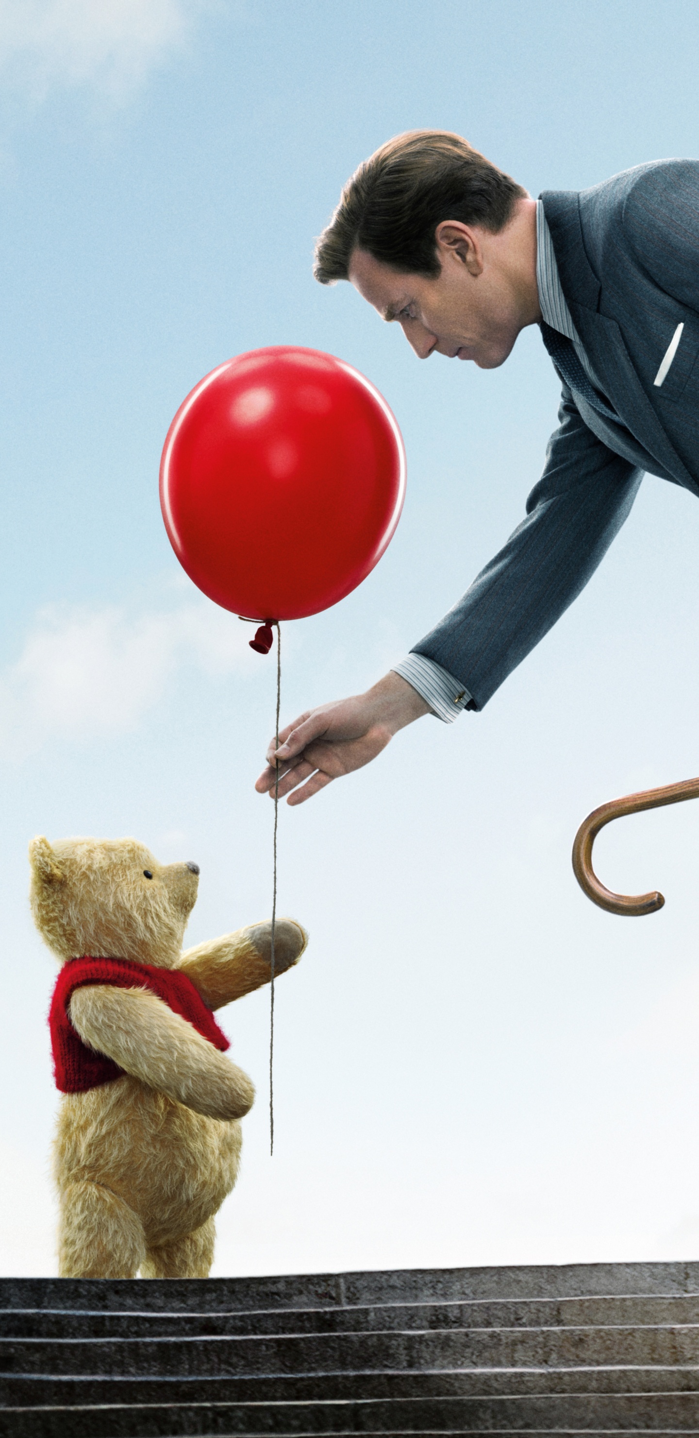 Обои Юэн МакГрегор, Кристофер Робин, ВинниПух, Кристофер Робин фильм 2018, фильм в разрешении 1440x2960